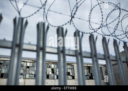 Verlassenen Fabrikgebäude. Stockfoto