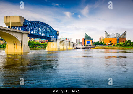 Skyline der Innenstadt Stadt Chattanooga, Tennessee, USA. Stockfoto