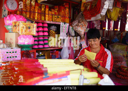 Kong Hock Keong taoistische Tempel, Georgetown, Penang, Malaysia. Stockfoto