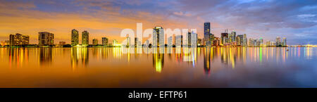 Miami, Florida, USA Stadt Skyline Panorama. Stockfoto
