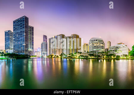 Skyline von Miami, Florida. Stockfoto