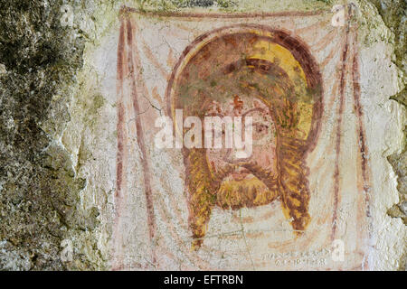 Italien-Friuli-Venezia-Giulia-Antro A Dorf in der Nähe von Pulfero in der Provinz von Udine der Kirche in der Höhle von San Giovanni d das Antlitz Christi auf Veronikas Leichentuch Stockfoto