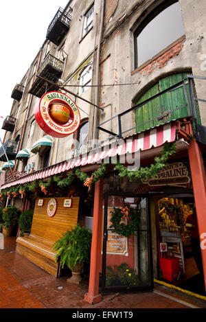 Savannahs Candy Kitchen, River Street, Downtown Savannah Georgia Stockfoto