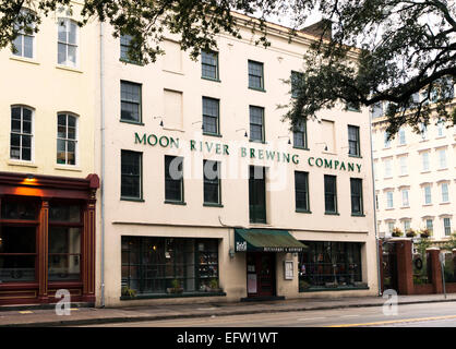 Moon River Brewing Company Restaurant und Bar in die Innenstadt von Savannah, Georgia Stockfoto