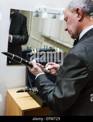 Musiker von Witebsk Symphonieorchester. Stockfoto