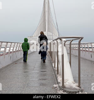 Milwaukee Art Museum verfügt über eine Ergänzung vom Architekten Santiago Calatrava entworfen. Stockfoto