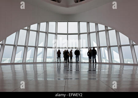 Milwaukee Art Museum verfügt über eine Ergänzung vom Architekten Santiago Calatrava entworfen. Stockfoto