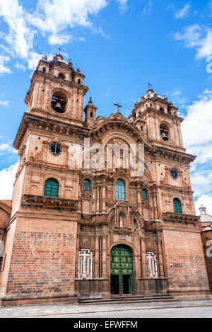 Kirche der Gesellschaft Jesu auf der Plaza de Armas in Cusco, Peru Stockfoto