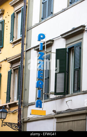 Traditionelle italienische Pizzeria in Italien Stockfoto