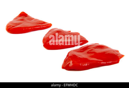 Geröstete Paprika in Olivenöl isoliert auf weißem Hintergrund Stockfoto