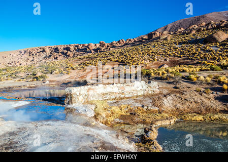 Landschaft bei El Tatio Geysir in der Nähe von San Pedro de Atacama, Chile Stockfoto