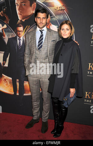 Olivia Palermo und Johannes Huebl Mann besucht die "Kingsman: The Secret Service' New Yorker Premiere im SVA Theater am 9. Februar 2015 in New York City/Picture Alliance Stockfoto