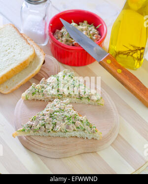 Brot mit Leber COB Stockfoto