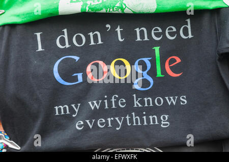 Thailand, Bangkok, Khaosan Road, Detail des T-shirt Stockfoto