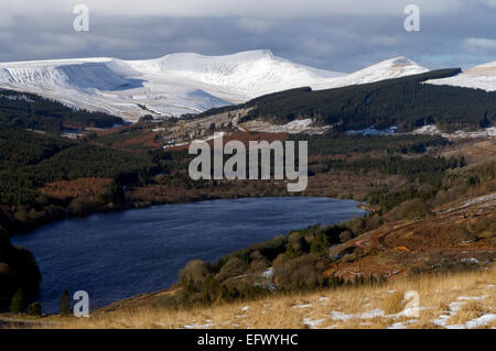 Pentwyn Reservoir, Brecon Beacons National Park, Powys, Wales, UK. Stockfoto