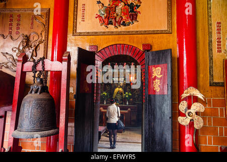 Ha Chuong Hoi Quan Pagode in Cholon (Chinatown), Ho-Chi-Minh-Stadt (Saigon), Vietnam. Stockfoto