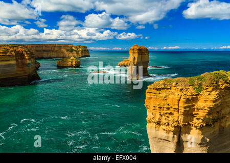 Razorback und anderen Formationen, Port Campbell National Park, Great Ocean Road, Victoria, Australien Stockfoto