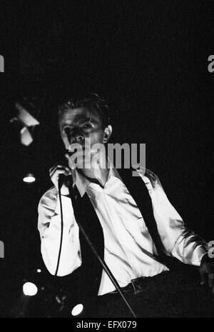 David Bowie im Konzert der Sound & Vision Tour in Italien 1990 Stockfoto