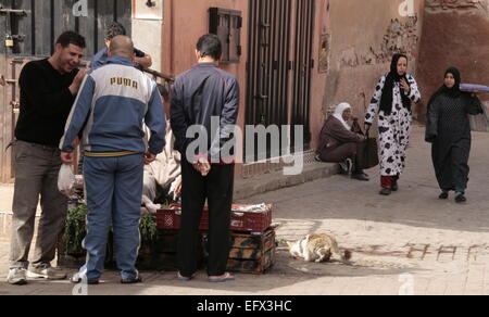 Auf den Straßen in der Medina, Marrakesch Stockfoto