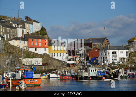 Der innere Hafen von Mevagissey, Cornwall, UK Stockfoto