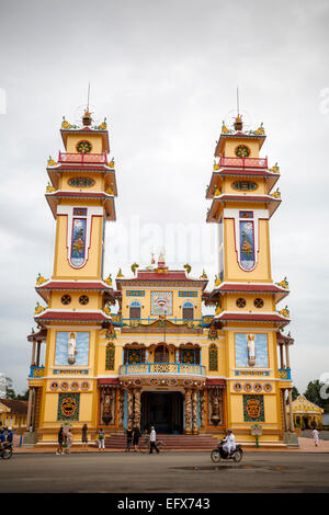 Cao Dai Tempel in Tay Ninh, Vietnam. Stockfoto