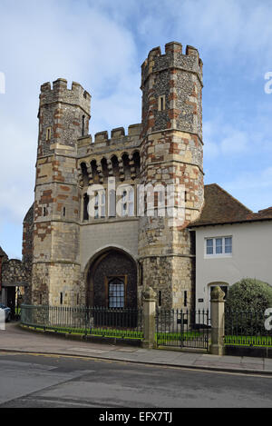 Das Friedhofstor St Augustine Abtei in Canterbury, Kent, UK. Stockfoto