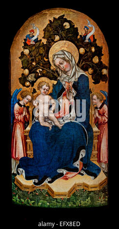 Jungfrau und Kind inthronisiert mit verehren Engel und Propheten 1420 Gentile da Fabriano (c. 1370-1427) Italien Italienisch Stockfoto