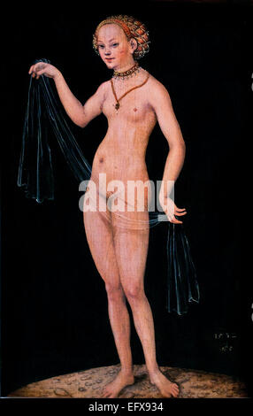 VENUS, 1532 (Göttin der Liebe und Schönheit) LUCAS CRANACH der ältere 1472 – 1553 Deutsch Deutschland Stockfoto