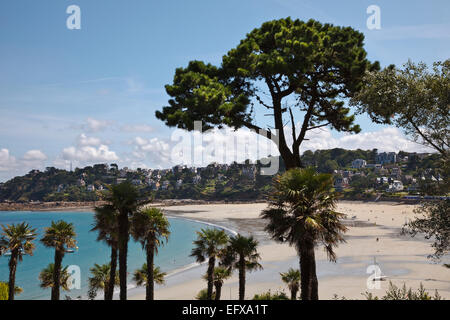 Plage de Trestraou, Perros-Guirec, Côtes d’Armor, Bretagne, Frankreich Stockfoto
