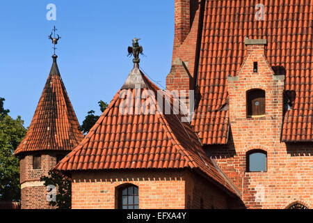 Architektonischen Details der teutonischen Schloss in Malbork. Stockfoto