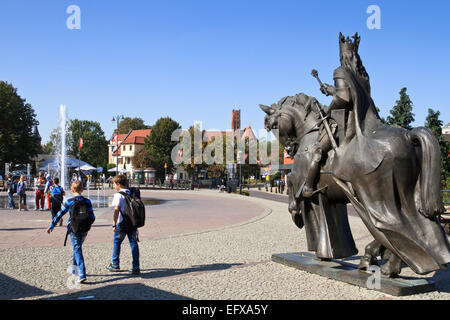 Bronzestatue von Casimir IV Jagiellonen in Malbork, Polen Stockfoto