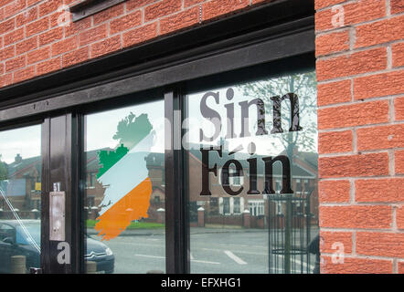 Sinn Fein Hauptquartier auf der Falls Road in Belfast Nordirland Stockfoto