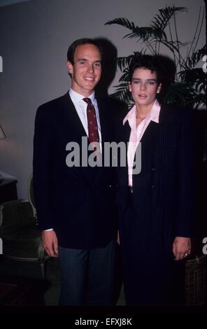 Fürst Albert II. mit Prinzessin Stephanie 1984.f0224. Geliefert von Fotos, inc. © von Globe Fotos geliefert, Inc/Globe Fotos/ZUMA Draht/Alamy Live News Stockfoto