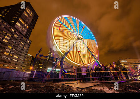 Riesenrad in Montreal de Lumière Festival 2012 Stockfoto