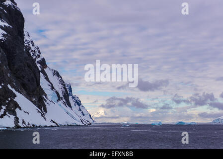 Am frühen Abend in Lemaire-Kanal, Antarktis Stockfoto