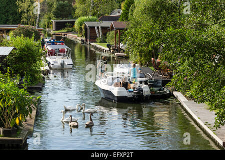 Klein-Venedig, Canal in Berlin Rahnsdorf, Stockfoto