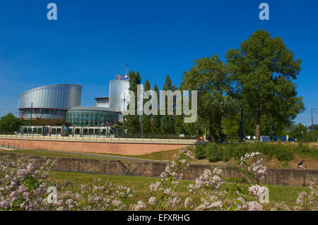 Straßburg, Europäischer Gerichtshof für Menschenrechte, UNESCO-Weltkulturerbe, Elsass, Bas-Rhin, Frankreich, Europa. Stockfoto