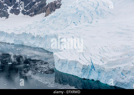 Gletscher in Neko Harbour, antarktische Halbinsel, Andvord Bay, auf dem Westen von Graham Land Stockfoto