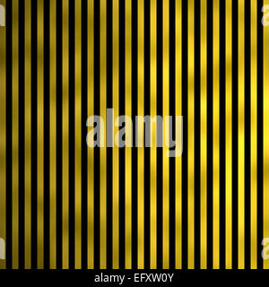 Gold und schwarz Faux Metallfolie Streifen Hintergrund gestreifte Textur Stockfoto