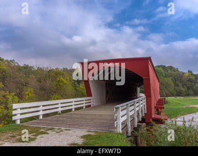 Madison County, IA: Roseman überdachte Brücke (1884) auf North River Stockfoto