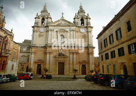 Mdina, genannt die Stille Stadt Stockfoto