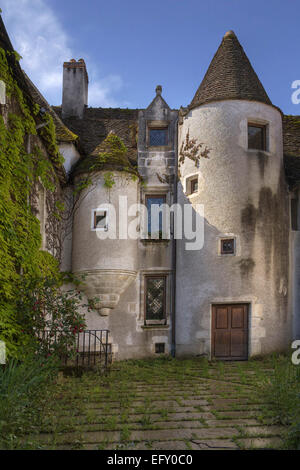 Ein Hof in Argenton, Frankreich Stockfoto