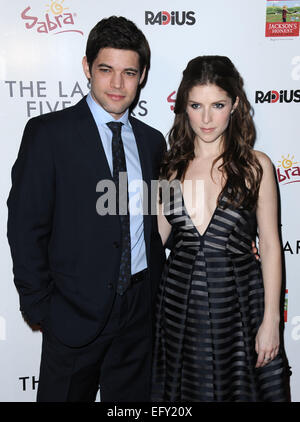 Los Angeles, Kalifornien, USA. 11. Februar 2015. JEREMY JORDAN, und ANNA KENDRICK Teilnahme an der Los Angeles-Premiere von "Die letzten fünf Jahre" am Arclight Theater statt. Bildnachweis: D. Long/Globe Fotos/ZUMA Draht/Alamy Live-Nachrichten Stockfoto