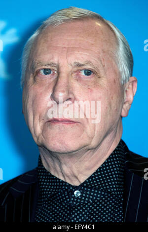 Berlin, Deutschland. 11. Februar 2015. Peter Greenaway während der "Eisenstein in Guanajuato" Photocall auf der 65. Berlin International Film Festival/Berlinale 2015 am Februar 11, 2014/Bild Allianz Credit: Dpa picture-Alliance/Alamy Live News Stockfoto