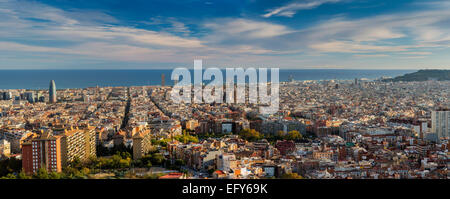 Panoramablick über Barcelona, Katalonien, Spanien Stockfoto