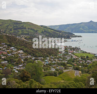 Akaroa, Südinsel, Neuseeland Stockfoto