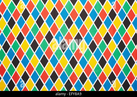 Harlekin bunte Rautenmuster, Textur-Hintergrund Stockfoto