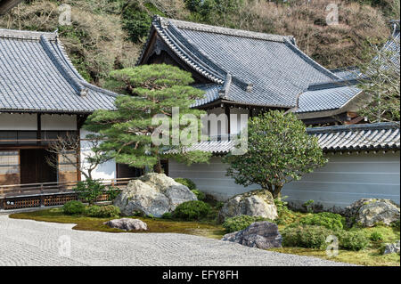 Der südliche Garten des Tempels Nanzen-JI Hojo Zen, von Kobori Enshu, 1630 (Kyoto, Japan) Stockfoto