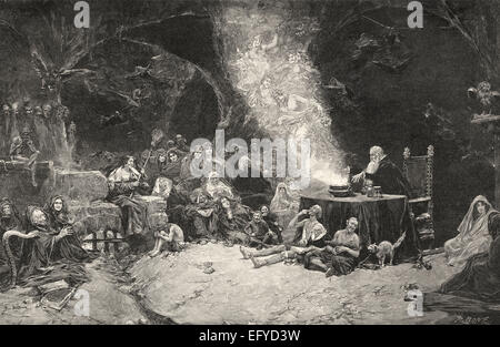 Hexensabbat, von Benlliure y Gil, um 1890, Stockfoto