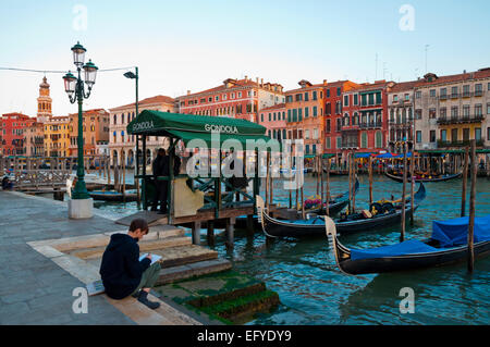 Canal Grande, San Polo Bezirk, Venedig, Italien Stockfoto